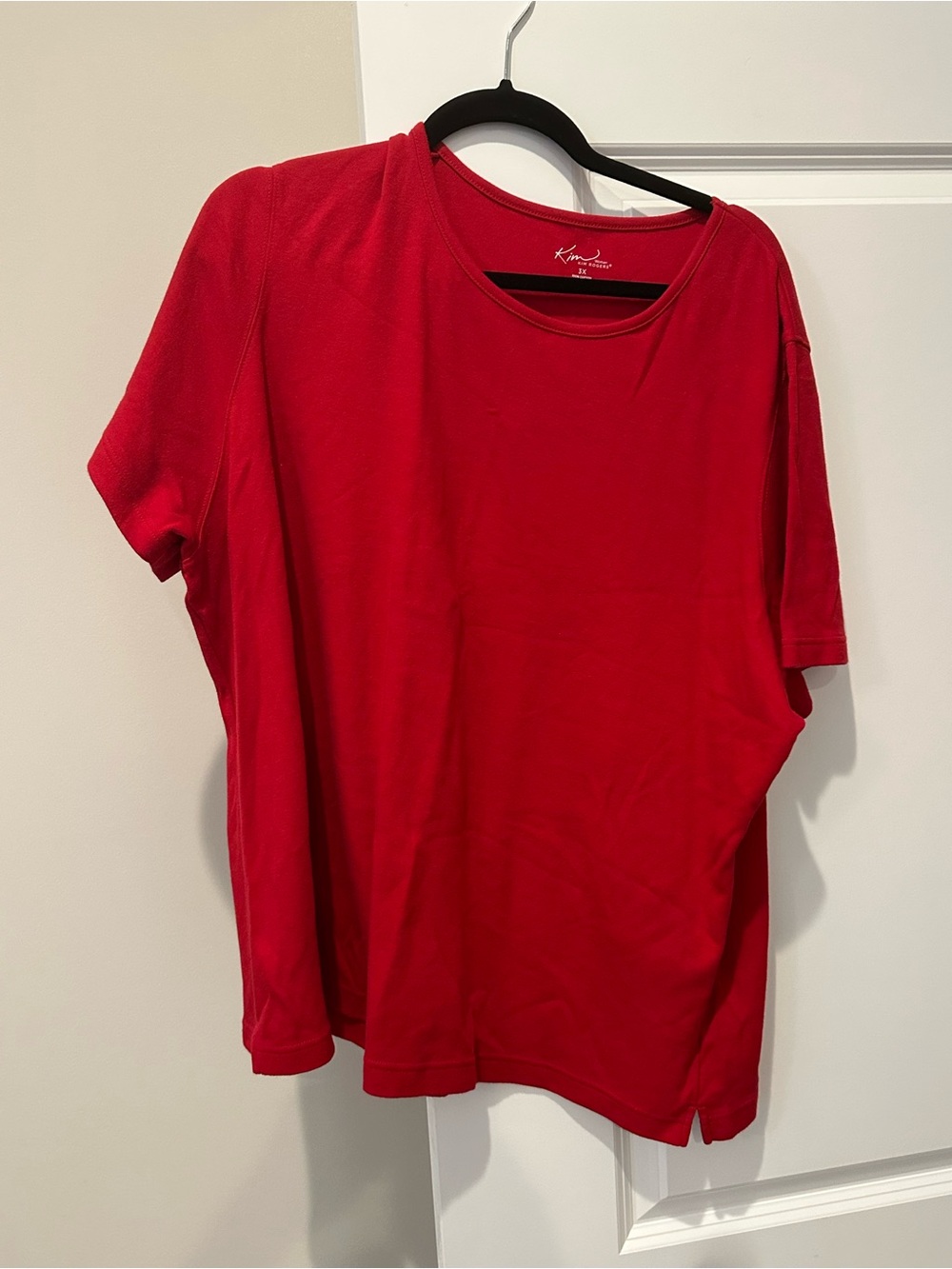 Kim Rogers Bright Red 3X Scoop Neck Tee